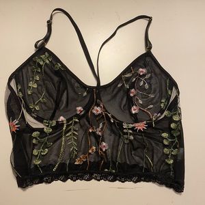 Black Floral Lingerie Set- Bra & Underwear